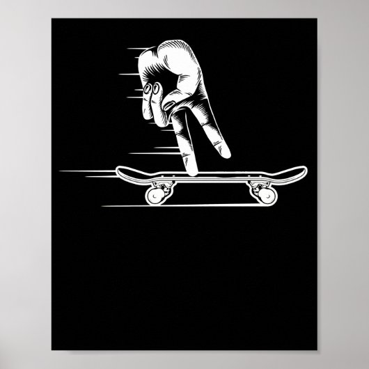 Vingerbordskateboard Poster (Voorkant)