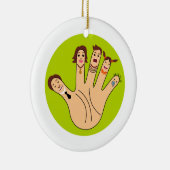 Vingerfamilie Keramisch Ornament (Rechts)