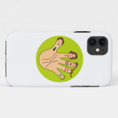 Vingerfamilie tekening Case-Mate iPhone case (Achterkant (horizontaal))