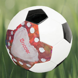 Vingergekleurd wit hart Multicolored Voetbal