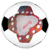 Vingergekleurd wit hart Multicolored Voetbal (Gedraaid)