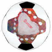 Vingergekleurd wit hart Multicolored Voetbal (Voorkant)