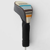 Vingerhoedroest over strepen met naam golfheadcover (Schuin)