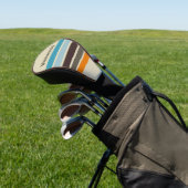 Vingerhoedroest over strepen met naam golfheadcover (Insitu)