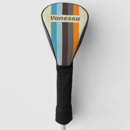 Vingerhoedskruid Roest Pin Gestreept met Naam Golfheadcover