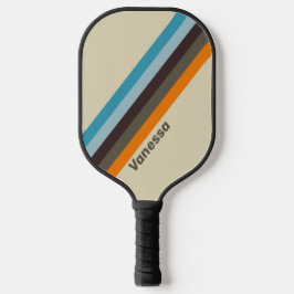 Vingerhoedskruid Roest Strepen met Naam Pickleball Paddle