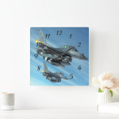 Vingerjets Vierkante Klok (Huis)