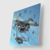 Vingerjets Vierkante Klok (Hoek)