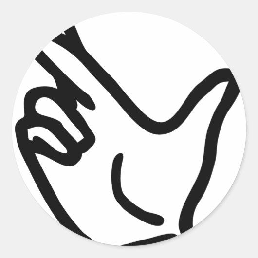 vingerkruisingspictogram ronde sticker (Voorkant)