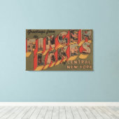 Vingerlakken, New York - grote lettertjes Canvas Afdruk (Insitu (Houten vloer))