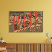 Vingerlakken, New York - grote lettertjes Canvas Afdruk (Insitu (Woonkamer))