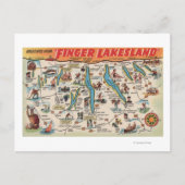 Vingermeren, New York - Gedetailleerde kaart (Voorkant)