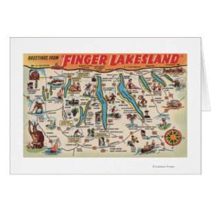 Vingermeren, New York - Gedetailleerde kaart
