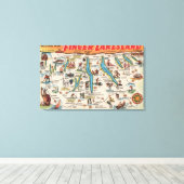 Vingermeren, New York - Gedetailleerde kaart Canvas Afdruk (Insitu (Houten vloer))