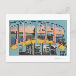 Vingermeren, New York - grote lettertjes Briefkaart