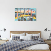 Vingermeren, New York - grote lettertjes Canvas Afdruk (Insitu (Slaapkamer))