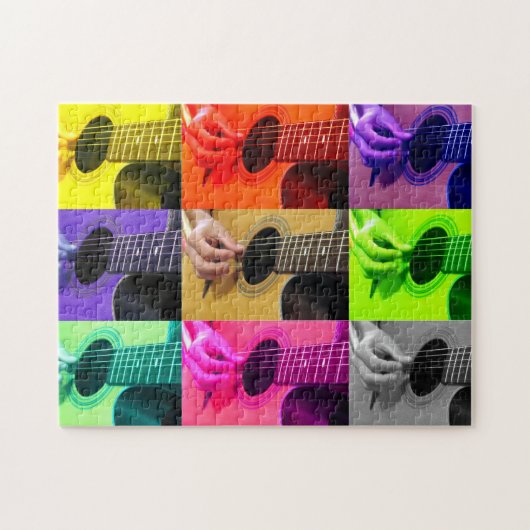Vingerplukkende gitaarspeler - 11x14 - 252 pc's legpuzzel (Horizontaal)