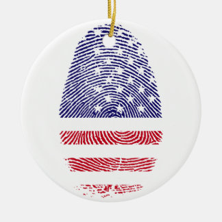 Vingerprint Amerikaans nationaal vlaggen-onafhanke Keramisch Ornament