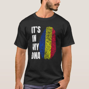 Vingerprint DNA Biometrie Flag Tsjaad T-shirt