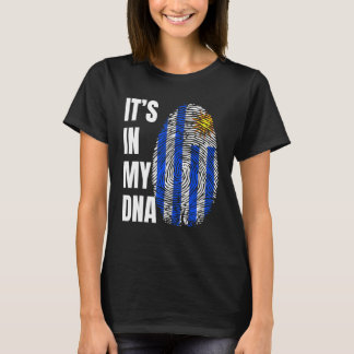 Vingerprint DNA Biometrie Flag Uruguay T-shirt