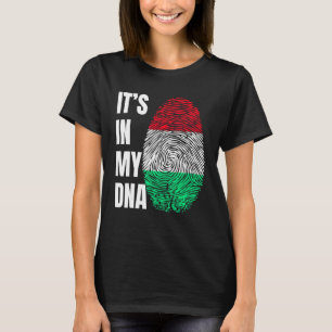 Vingerprint DNA Biometrie Hongaarse vlag T-shirt