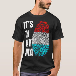 Vingerprint-DNA Biometrie Luxemburgse vlag Luxembu T-shirt