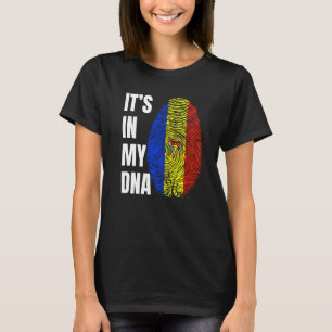 Vingerprint DNA Biometrie Moldavië vlag Moldavië T-shirt