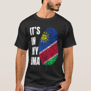 Vingerprint DNA Biometrie Namibië vlag T-shirt