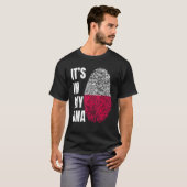 Vingerprint DNA Biometrie Poolse vlag Polen T-shirt (Voorkant volledig)