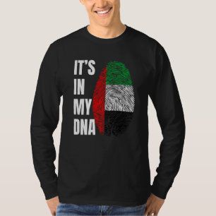 Vingerprint DNA Biometrie Vlag Arabische Emiraten T-shirt