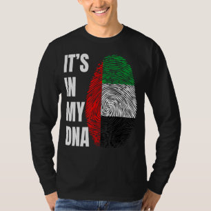 Vingerprint DNA Biometrie Vlag Arabische Emiraten T-shirt