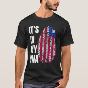 Vingerprint DNA Biometrie Vlag Liberia T-shirt