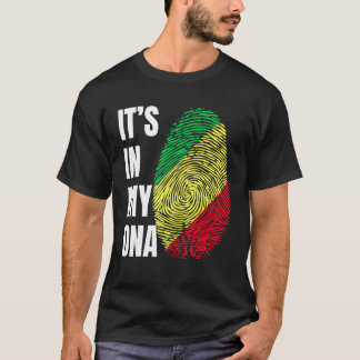 Vingerprint DNA Biometrie Vlagrepubliek Congo T-shirt