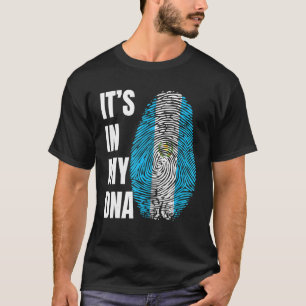 Vingerprint DNA Biometry Flag Guatemala T-shirt
