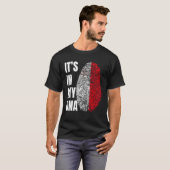 Vingerprint DNA Biometry Flag Malta T-shirt (Voorkant volledig)