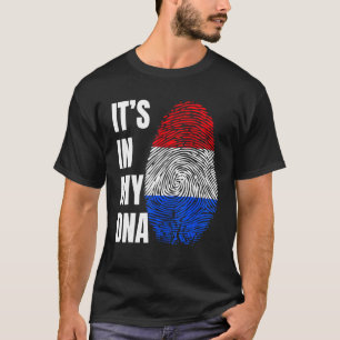 Vingerprint DNA Biometry Holland Flag Nederland T-shirt