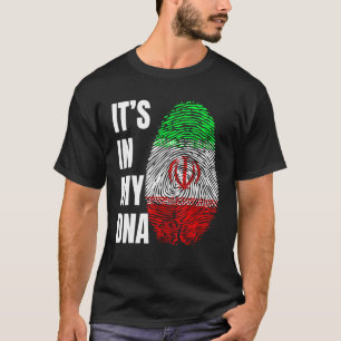 Vingerprint DNA Biometry Iran vlag Iran T-shirt
