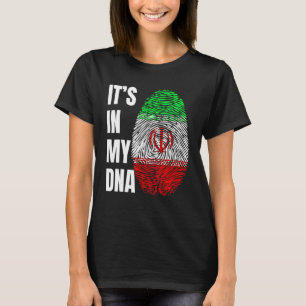 Vingerprint DNA Biometry Iran vlag Iran T-shirt
