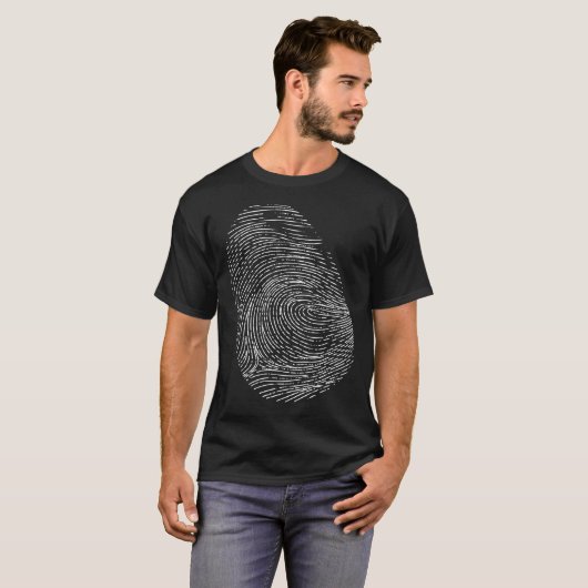 Vingerprint forensische wetenschap T-Shirt (Voorkant volledig)