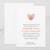 Vingerprint Heart Weddenschap Kaart (Voorkant / Achterkant)