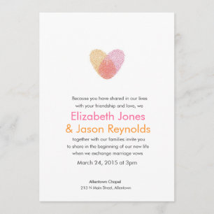 Vingerprint Heart Weddenschap Kaart
