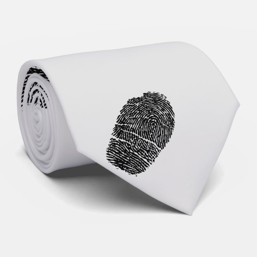 Vingerprint Necktie Stropdas (Opgerold)