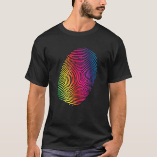 Vingerprint Pride Lgbtq Rainbow Transgender Bisexu T-shirt