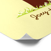 Vingerprint Tree Wedding Guestbook (crème) Poster (Hoek)