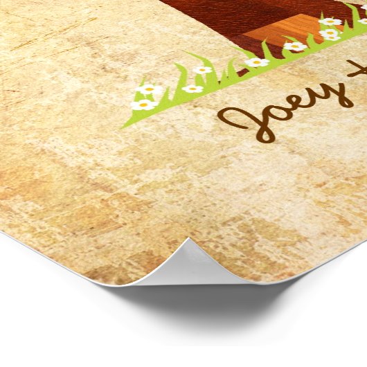 Vingerprint Tree Wedding Guestbook () Poster (Hoek)