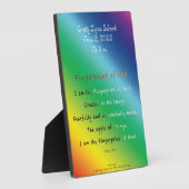 Vingerprint van God gedicht Fotoplaat (Zijkant)