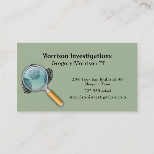 VingerPrints Particulier Visitekaartje Onderzoek (Voorkant)