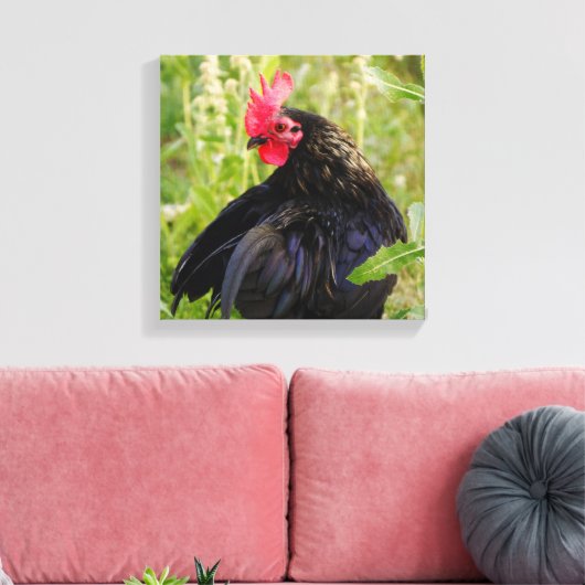 Vingerrooster Canvas Afdruk (Insitu (Woonkamer))