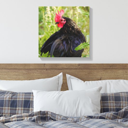 Vingerrooster Canvas Afdruk (Insitu (Slaapkamer))