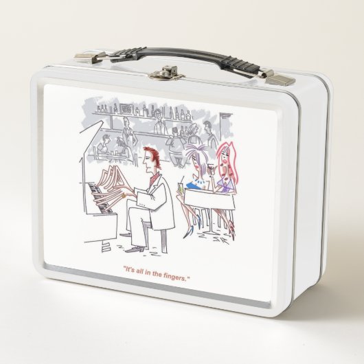 Vingers een onderschrift witte lunchbox (Voorkant)